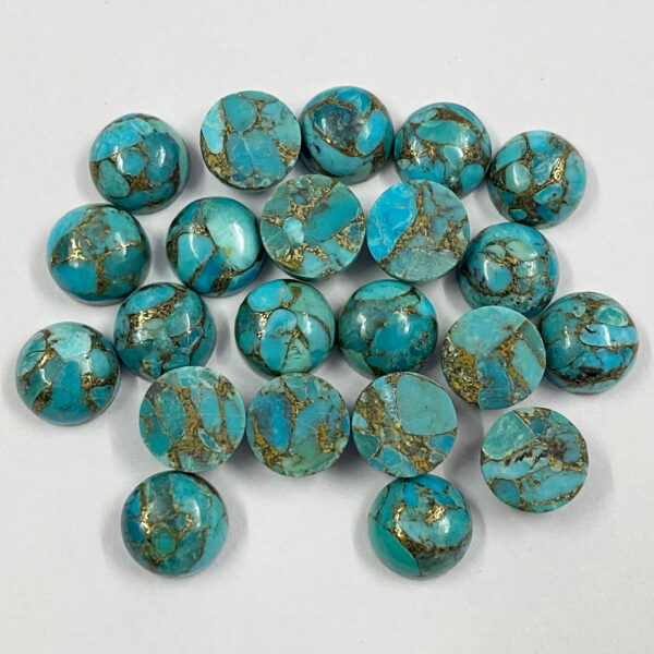 natural blue copper turquoise round cabochons