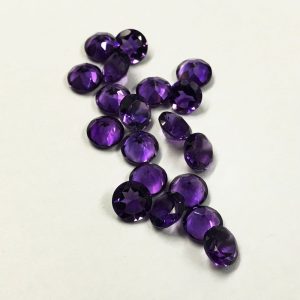 amethyst faceted round cut