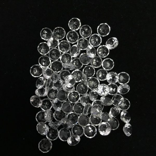 natural white topaz faceted