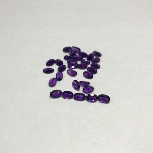 real natural african amethyst faceted oval
