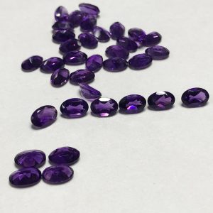 amethyst oval faceted loose stones