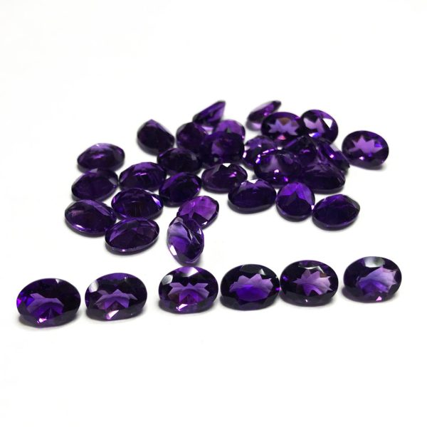 african amethyst faceted oval cut