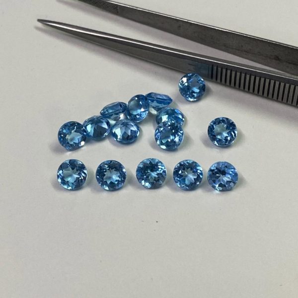 swiss blue topaz faceted