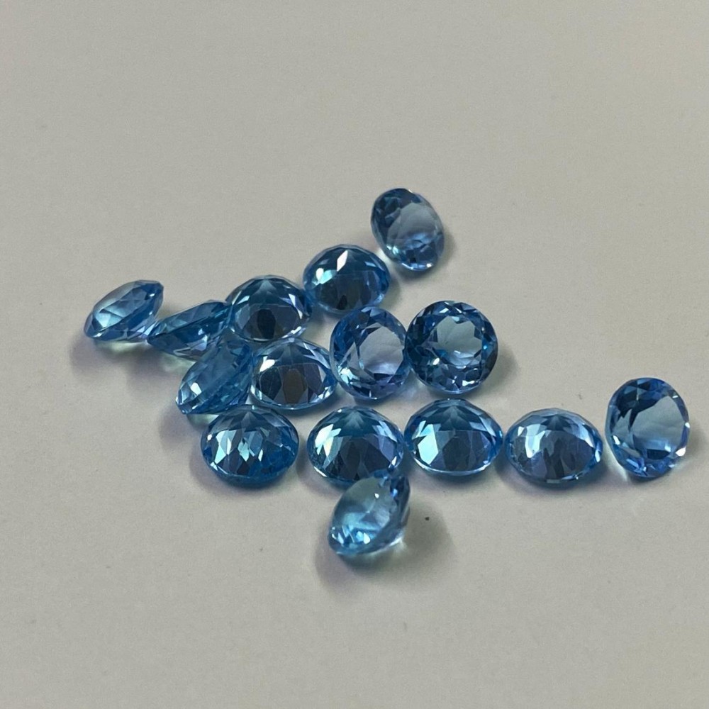 2MM to 8MM AAA Natural London Blue Topaz Square Cut Faceted Loose Gemstone 