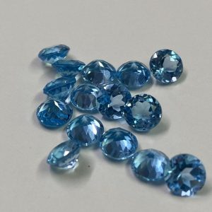swiss blue topaz faceted round