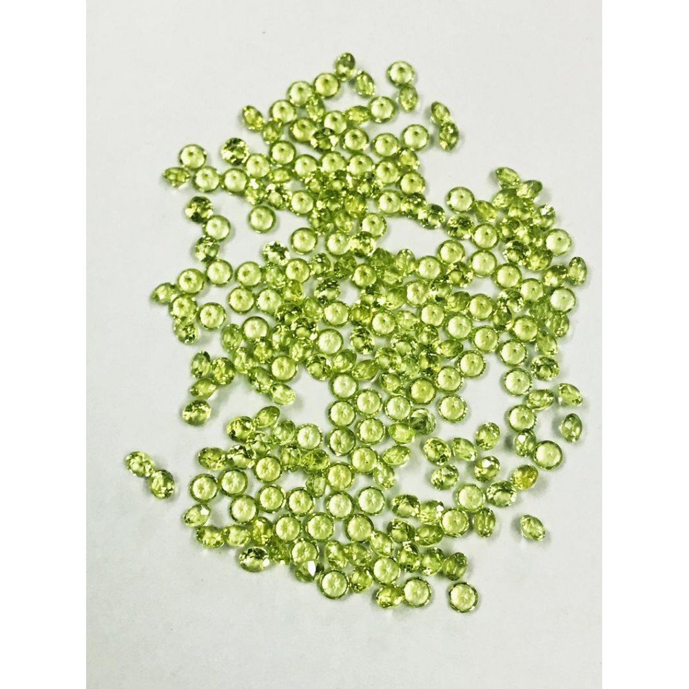3.5mm Natural Peridot Gemstone Round Cut - Brilliant Faceted Loose Gem - Eye Clean