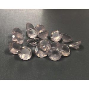 natural rose quartz faceted