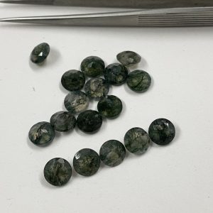 natural moss agate round