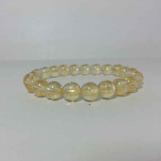 citrine smooth round beads bracelet