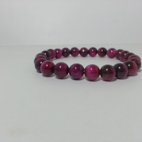 pink tiger eye beads bracelet