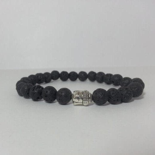 lava smooth round beads bracelet