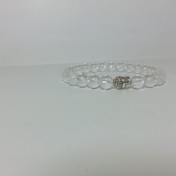 crystal quartz round bracelet