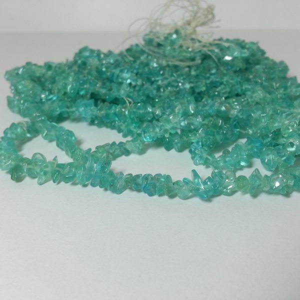 blue apatite uncut chips beads