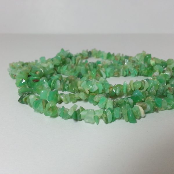 chrysoprase uncut chips beads