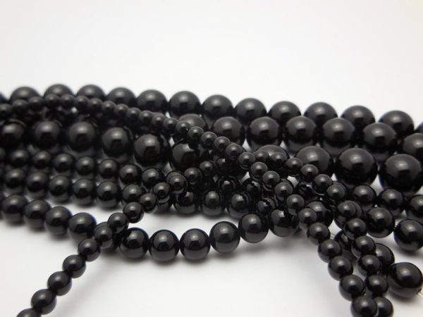 Black Onyx Smooth Round Beads