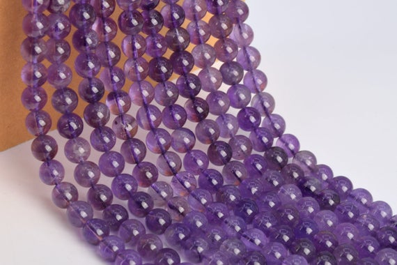 aaa natural amethyst smooth round beads