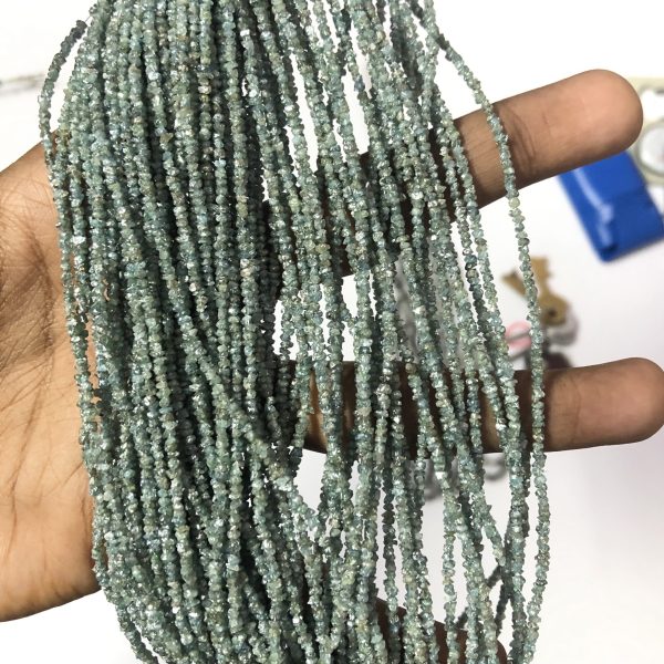natural green diamond rough uncut chips beads