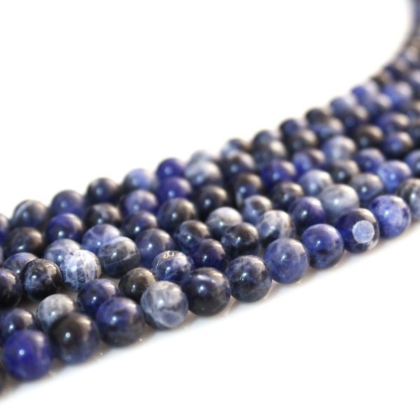 sodalite smooth round beads