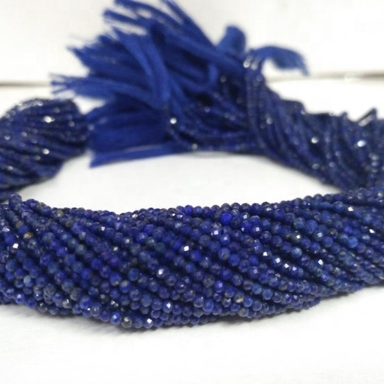 lapis lazuli faceted rondelle beads