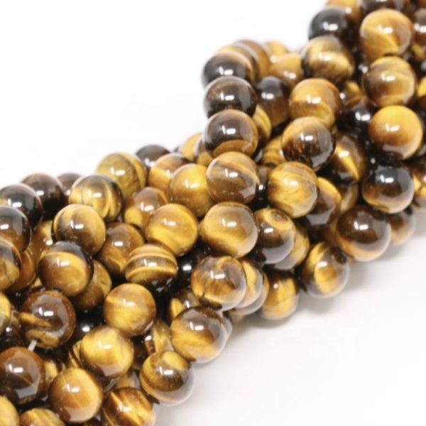 natural tiger eye smooth round beads