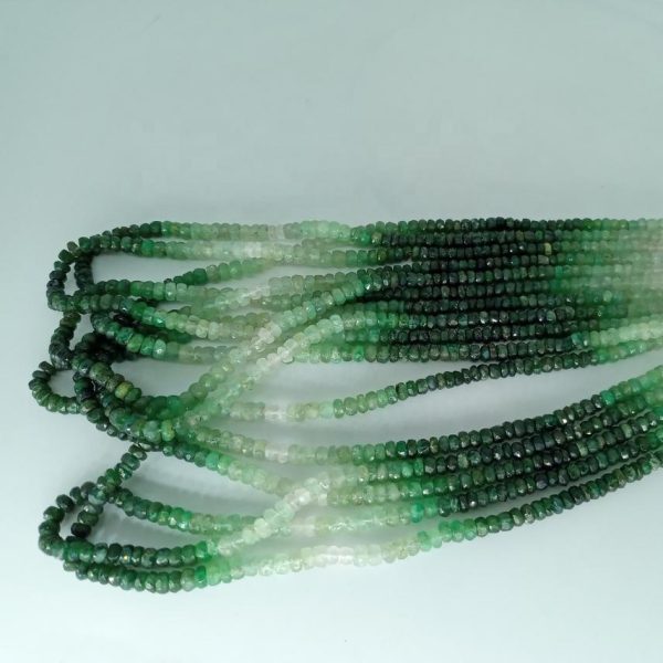 emerald faceted beads