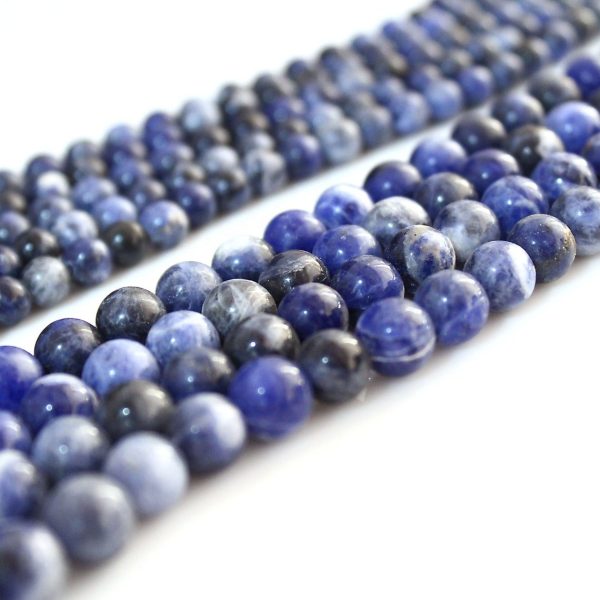 AAA Natural Sodalite Smooth Round Beads