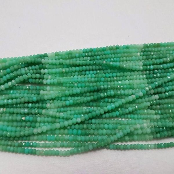 chrysoprase rondelle beads