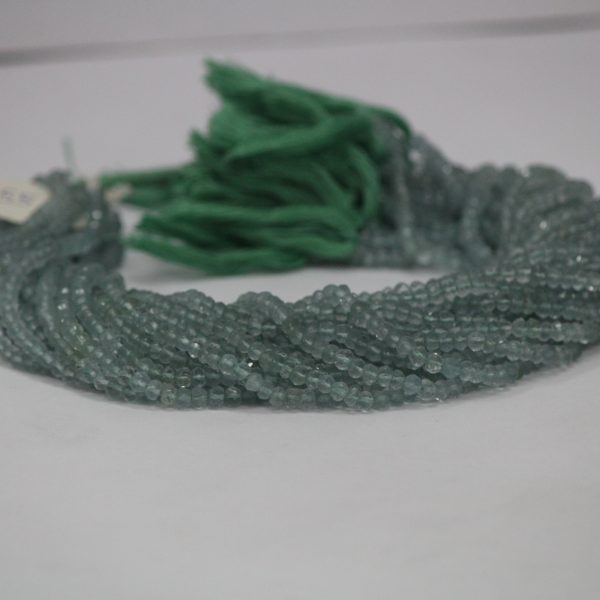 green amethyst faceted rondelle beads