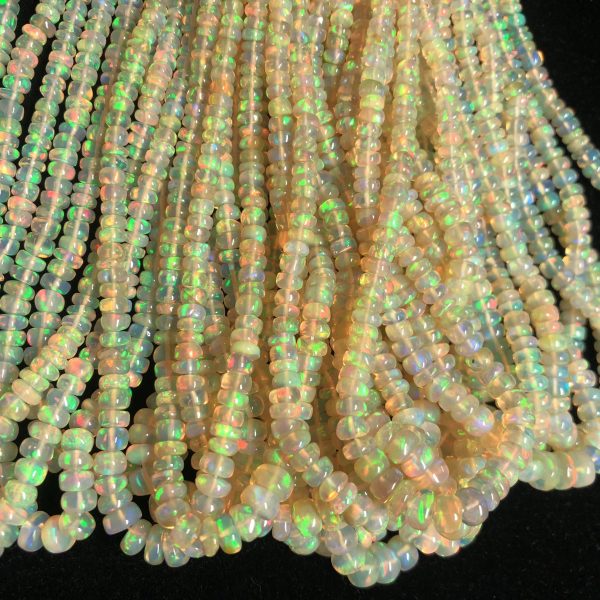 aaa yellow ethiopian opal smooth beads
