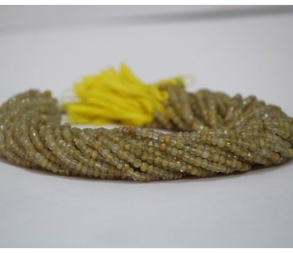 rutile faceted rondelle beads