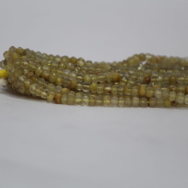 golden rutile faceted beads