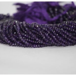 african amethyst faceted rondelle bead