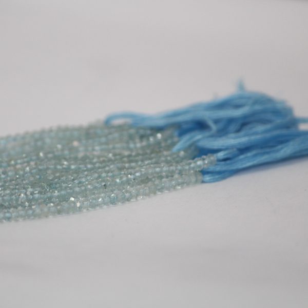 blue aquamarine rondelle beads