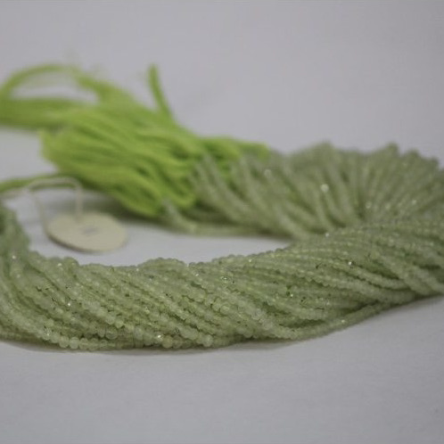 prehnite faceted rondelle beads
