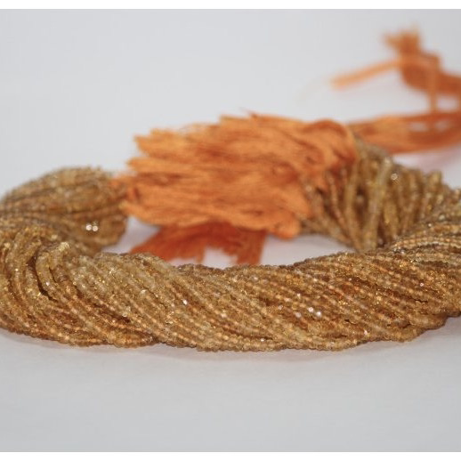 citrine faceted rondelle beads