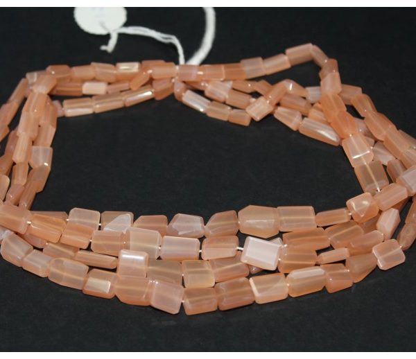 peach moonstone faceted tumble beads