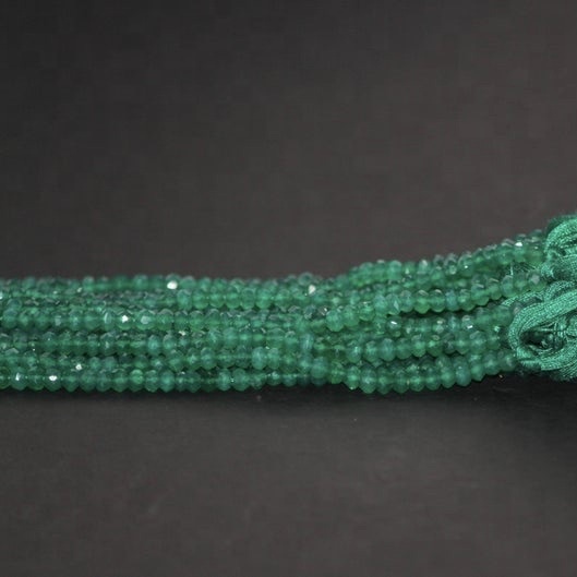 green onyx rondelle beads