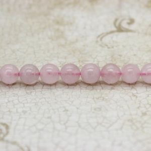 natural rose quartz smooth round beads