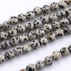 Natural Dalmatian Jasper Smooth Round Beads