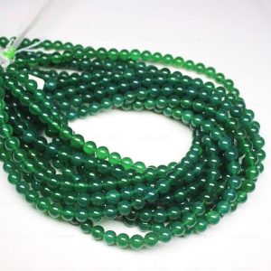 natural green onyx smooth round beads