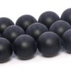 black onyx matte smooth round beads
