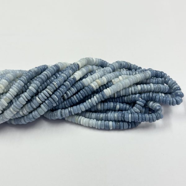 blue opal heishi beads