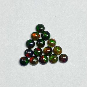black ethiopian opal round cabochon
