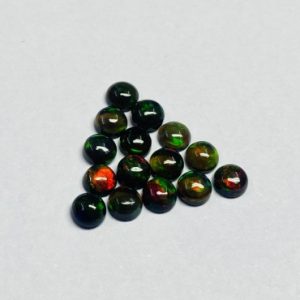 6mm black ethiopian opal