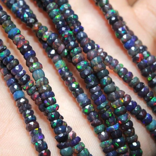 opal rondelle beads