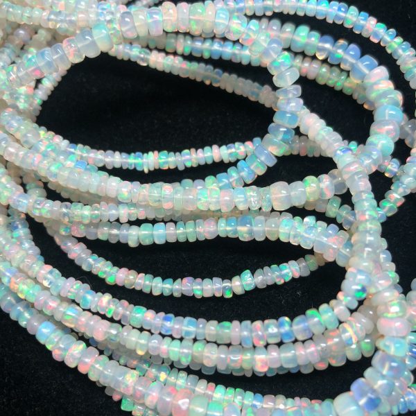 ethiopian opal smooth rondelle beads