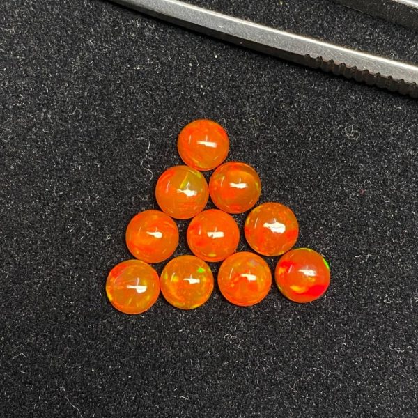 orange ethiopian opal cabochons