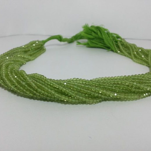 peridot faceted rondelle beads