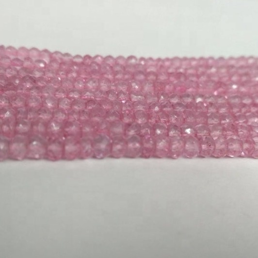 pink topaz faceted beads