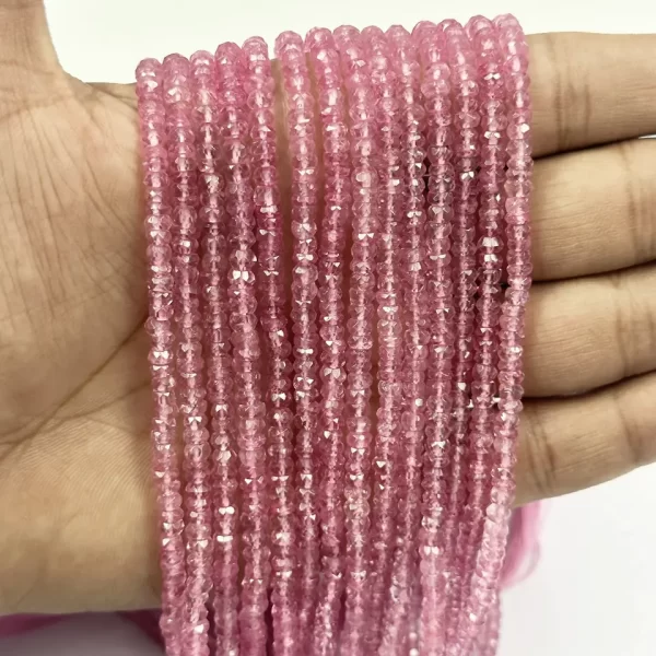 natural pink topaz beads